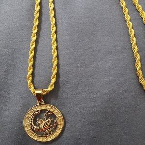 Luxurious Gold Zodiac Pendant Necklace